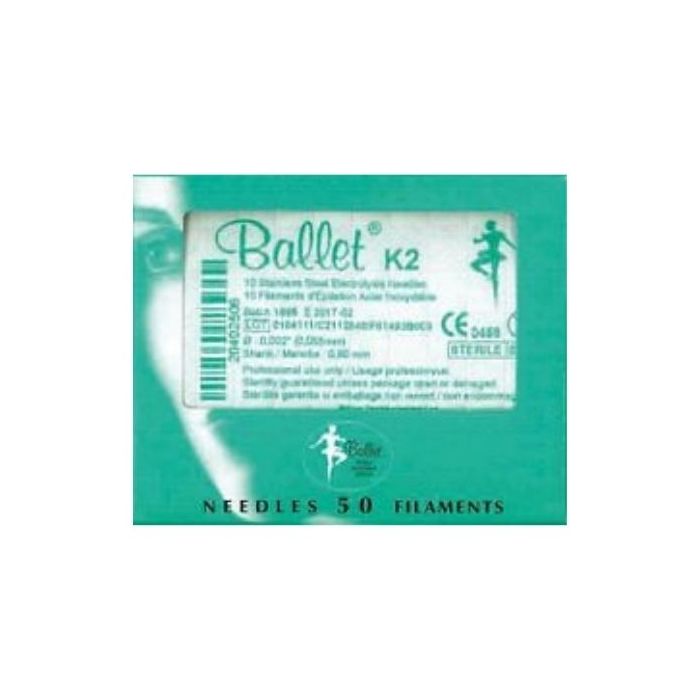Ballet K2 Stainless steel epileringsnåle, 50 stk.