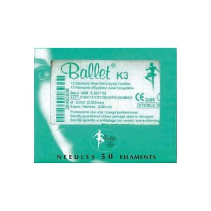 Ballet K3 Stainless steel epileringsnål, 50 stk.