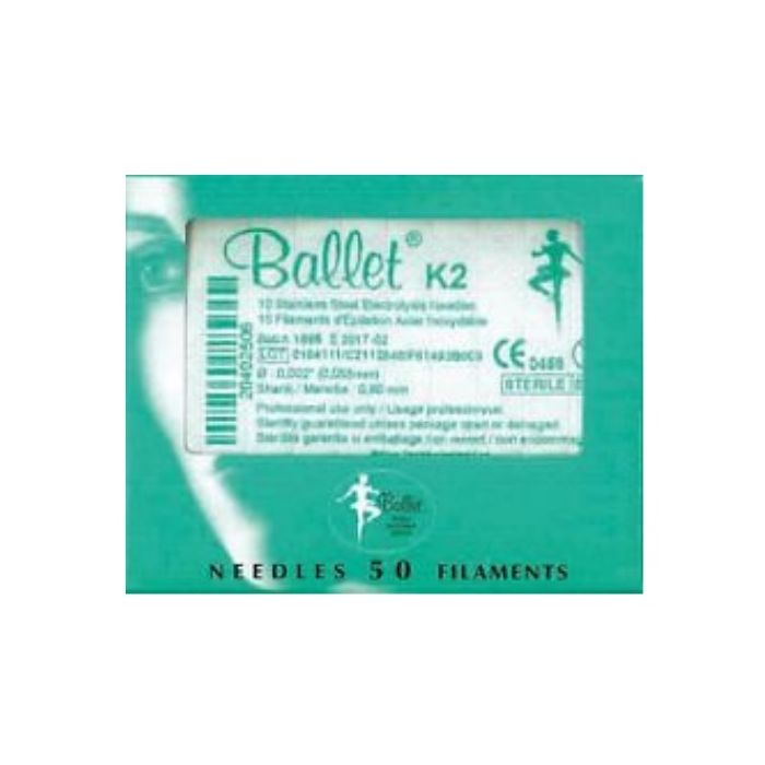 Ballet K5 Stainless steel epileringsnål, 50 stk