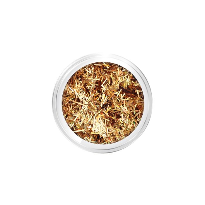 Glitter Tinsel Gold Hologram