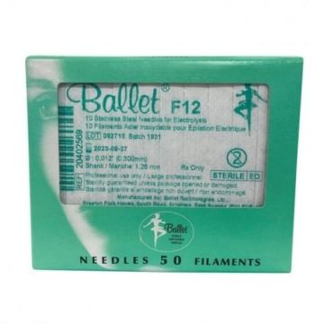 Ballet F3 Stainless steel epileringsnåle, 50 stk.