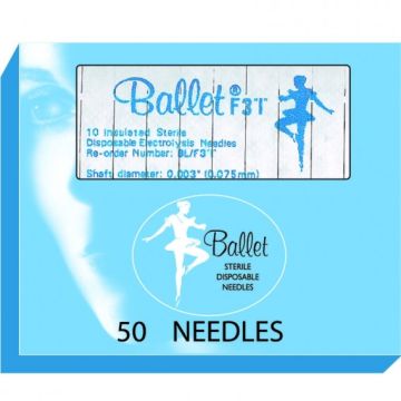 Ballet K6 isolerede sterile epileringsnåle 50 stk.