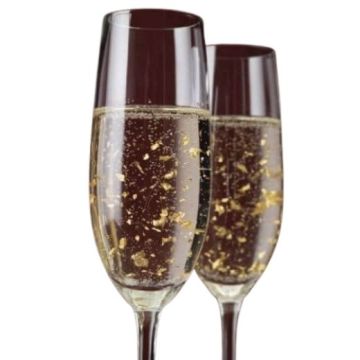 "Champagne" med guldflager 0,2 l.